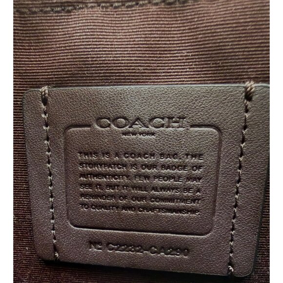 Coach Dempsey File Bag Black Pebble Leather Crossbody NWOT C2232 - Picture 13 of 16